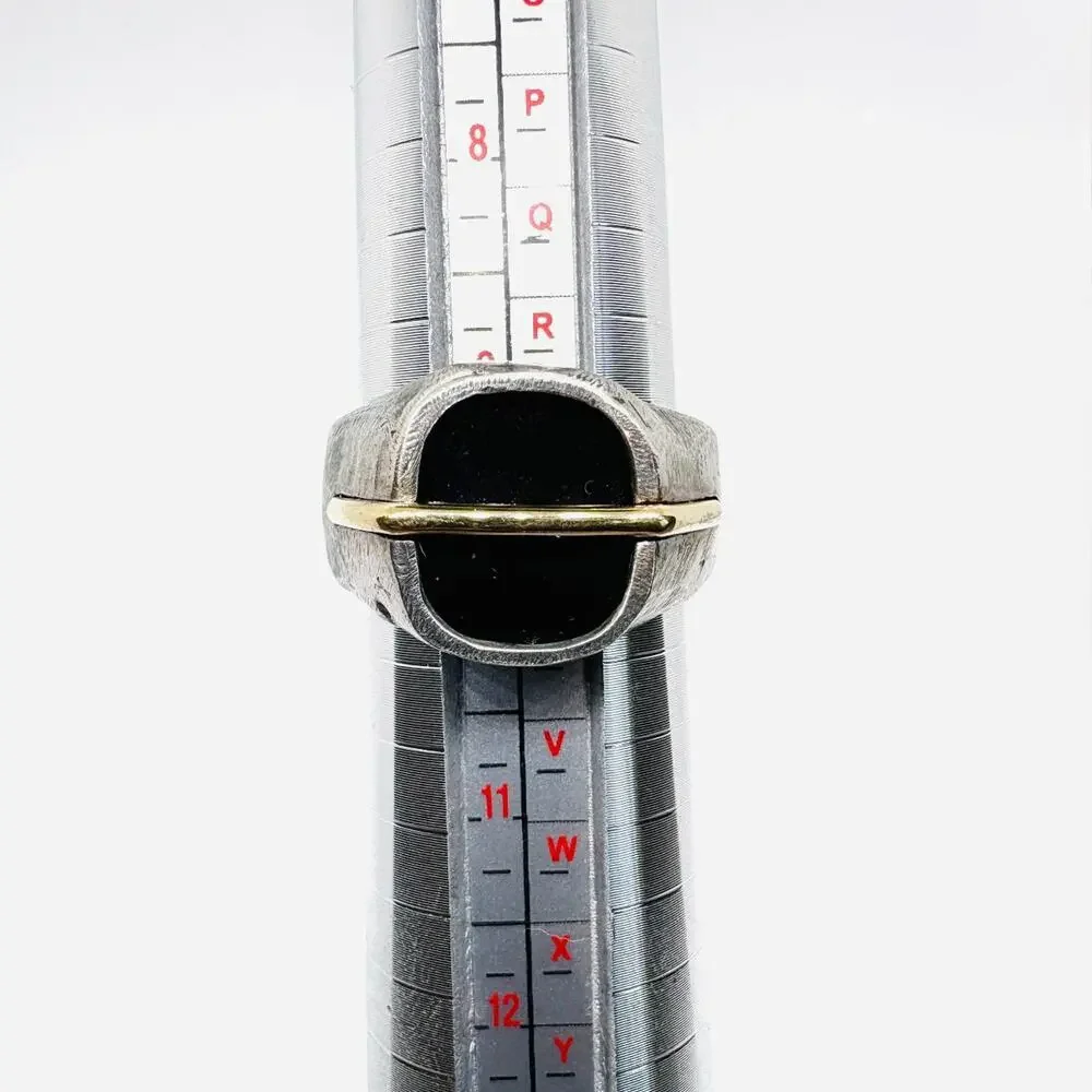 Tobias Wistisen TRI485 Silver and Black Onyx Signet Ring 9